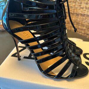 SCHUTZ Black Strappy Heels Hermione